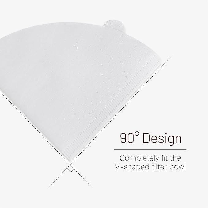 Clinuse Cone Coffee Filters #2, 200 Count White Size 02 Coffee Filter, Disposable Natural Paper Filters 2-4 Cup, 02 Cone Filters for Pour Over and Drip Coffee Maker