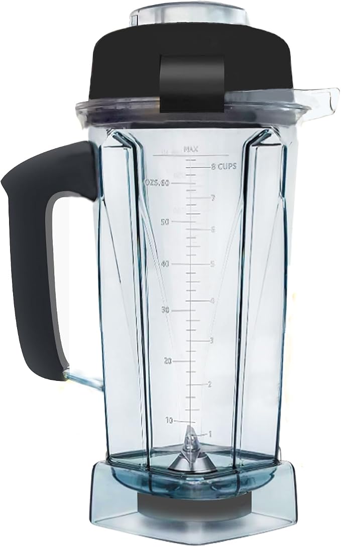 Blender Pitcher 64oz, Compatible with Vit 5200 5000 5300 6300 VM0101 VM0103 VM0197 Classic/Commercial Series, Blender Container Jar Cup,Updated Prevents Rust and Leaks,10 Years Warranty