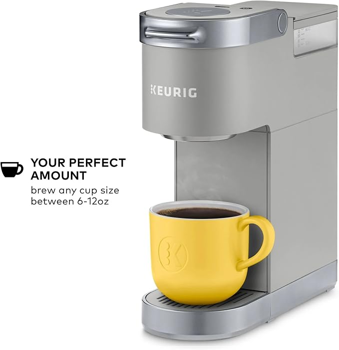 Keurig K-Mini Plus Single Serve K-Cup Pod Coffee Maker, with 6 to 12oz Brew Size,Gray (Renewed) | 6 to 12oz Brew Size