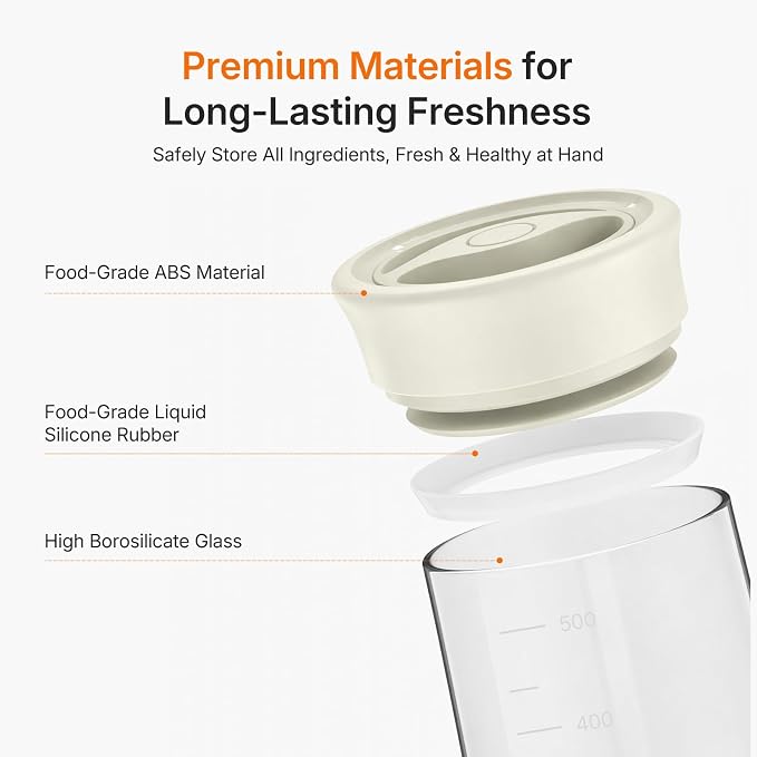 2-Pack 17oz Overnight Oats Container with Airtight Twist-Seal Lid | Wide Mouth, Easy Open/Clean, Clear Borosilicate Mason Jar With Scale for Coffee, Nuts, Tea, Oats, Jams, Pickles, Candy, Sugar