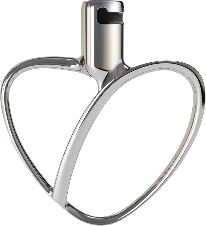 Stainless Steel Flat Beater for KitchenAid 4.5-5 QT Tilt Head Stand Mixer | Paddle Attachment for KitchenAid Stand Mixer Attachments, Polished KitchenAid Flat Beater, Dishwasher Safe