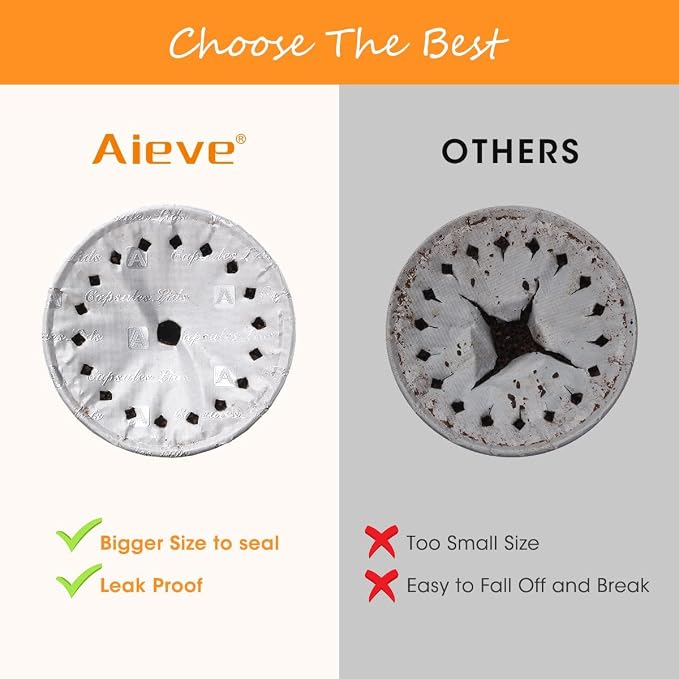 Aieve 220 Pcs Aluminum Foil Seal Lids for Reusable Nespresso Pods Vertuo Compatible with Nespresso Refillable Capsule