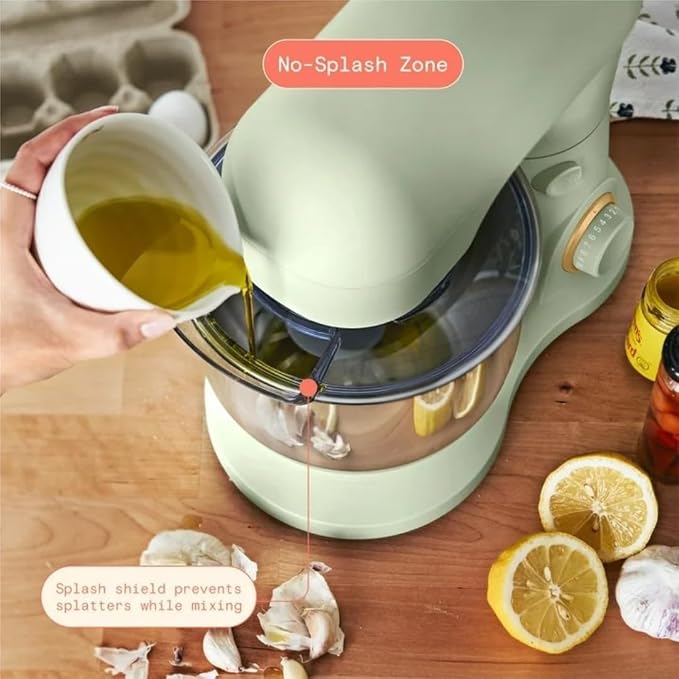 Wonderful Kitchen Stand Mixer 3.5 Qt Bowl, 12 Speeds Tilt-Head, Dough Hook Flat Beater Whisk for Baking Tasks Metal Build for Baking (Sage Green)