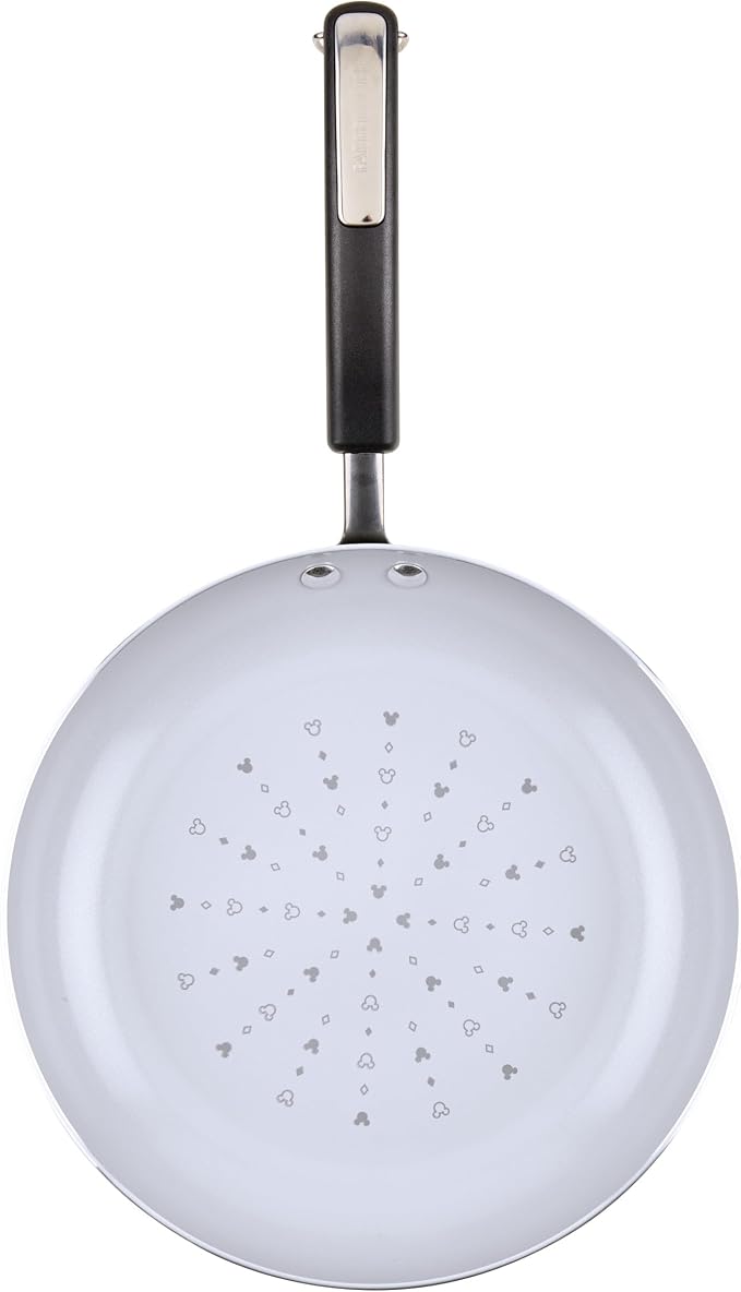 Farberware Disney Monochrome Ceramic Nonstick Frying Pan/Skillet, Dishwasher Safe, 11 Inch Non Stick Open Fry Pan - Black