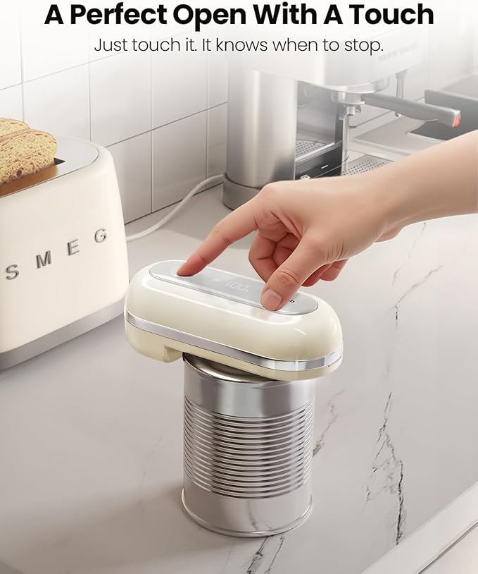 Canslab Retro Rechargeable LED Battery Track Electric Can Opener Auto Stop