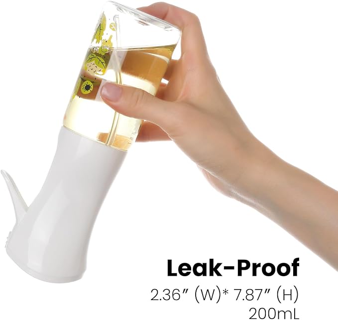 oil spray PET bottle 200ml Upgraded Version.Fine Mist Spray Bottle for Air Fryer, Olive Oil, Avocado Oil, Healthy Nonstick Frying, Commercial & Home Kitchen Use (PS601　1Pc)