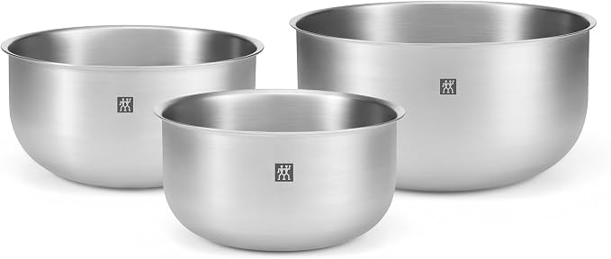ZWILLING Prep 3-pc Brushed Stainless Steel Nesting Bowls Set