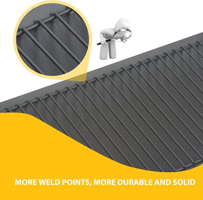 20inch Charcoal Ash Pan Replacement Parts for Char Griller 5050 5072 5650 2123 2223 2823 Grill Tray Chargriller 200157 BBQ Accessories with 2 Fire Grate Hangers