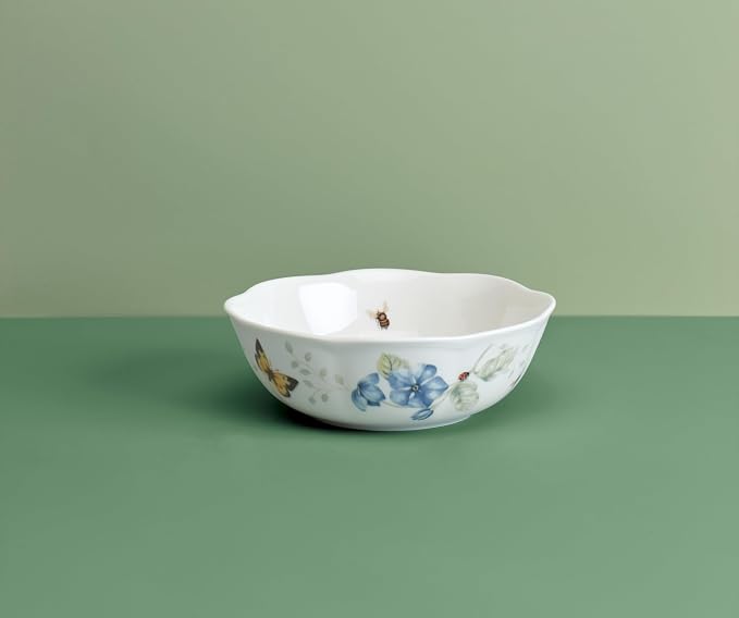 Lenox Butterfly Meadow All-Purpose Bowl, Salad Bowl | dishwasher safe | versatile for cereal, soup, or salad | multi-purpose bowl, gift for women, mixing bowls