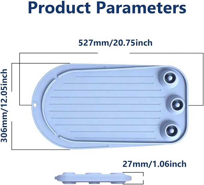 Upgraded Mixer Slider Mat for KitchenAid 4.5-5 Qt Tilt-Head Stand Mixer | Silicone Countertop Mover with 3 Attachment Storage Slots, Non-Slip Mixer Pad Organizer for Dough Hook Whisk Flat Beater
