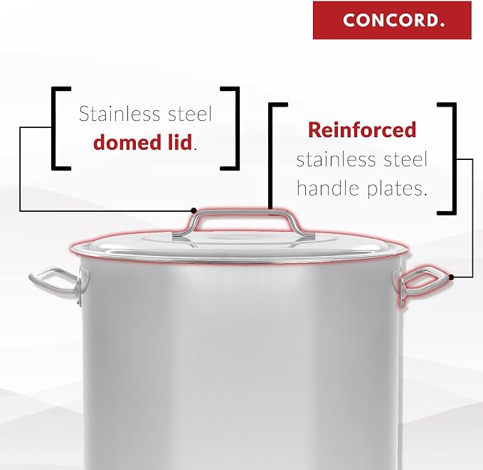 Concord 50 Quart Stainless Steel Stock Pot Cookware