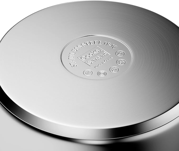 Cooks Standard Extra Large Soup Pot - Stainless Steel Induction Cookware | 16 Quart Stainless Steel Stock Pot with Lid, Heavy Duty Deep Pot for Soups, Pasta, Canning Bath, and Big Family Feasts