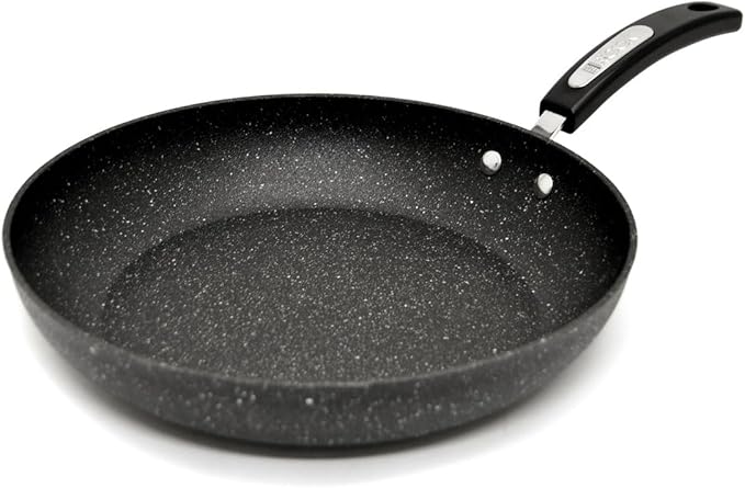 Starfrit The Rock 20cm (8") Non-Stick Fry Pan - Durable Forged Aluminum - Oven Safe - PFOA Free - Easy to Clean - Black