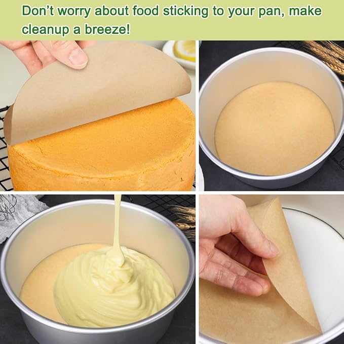 BOYAN Parchment Paper Rounds, Set of 220, Non Stick 10 Inch Round Parchment Paper for Baking, Parchment Sheet for Tortilla Press, Quesadilla Maker, Pizza Pan, Cake Pan, Springform Pan and More