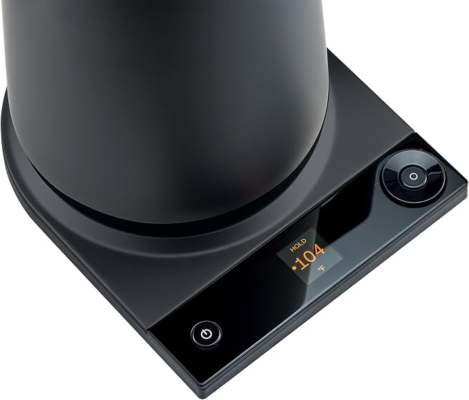 SAKI Luna Pro Variable-Temperature Electric Kettle 1.75 L, 6 Presets & 0-120 min Keep-Warm, Plastic-Free 304 Stainless, Altitude-Calibrated LCD, 1500 W Fast-Boil Auto Shut-Off, Matte Black