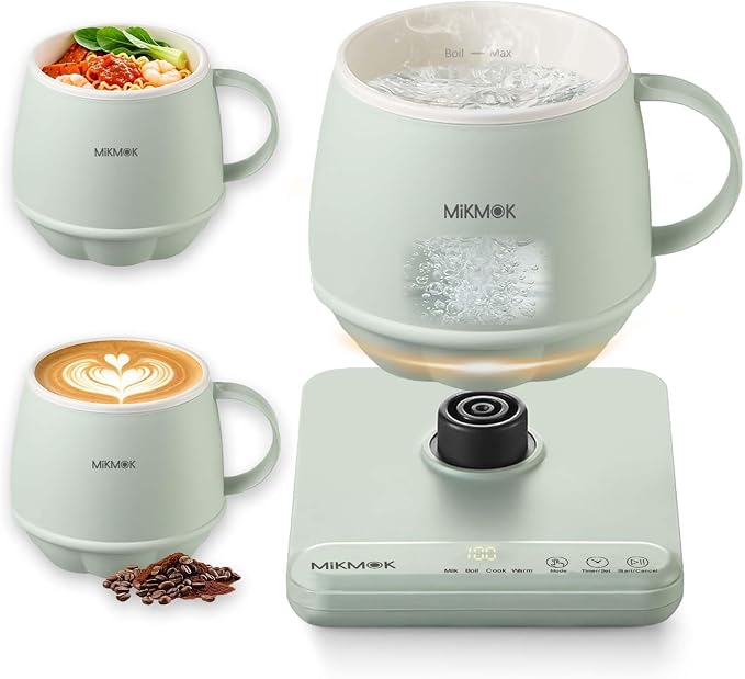 Desk Electric Mug 400ML, 300W Fast Boiling Kettle & Portable Water Warmer | 45-100℃ Temperature Control, 4-in-1 Modes, LED Digital Display Mini Water Dispenser For Coffee Tea Oatmeal Office Dorm Home
