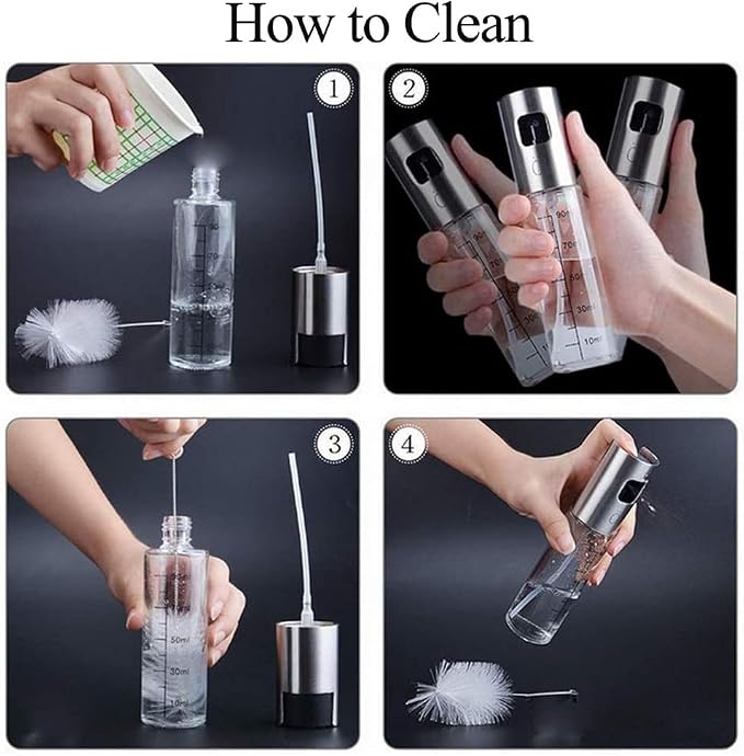 Olive Oil Sprayer for Cooking Oil Spritzer Mister for Air Fryer Canola Vinegar Vegetable Oil Portable Mini Bottle Kitchen Gadgets for BBQ/Pan/Salads/Baking (1 Pack with Scale)