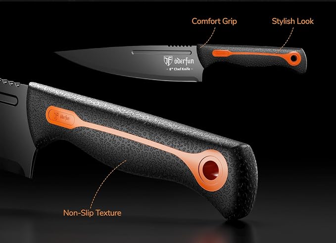 Knife Block Set, 15 PCS Dishwasher Safe Kitchen Knife Set, Non-slip | Razor-Sharp knives set with sharpener, High Carbon Stainless Steel, Ergonomic Handle, Elegant Box for Her Him Women