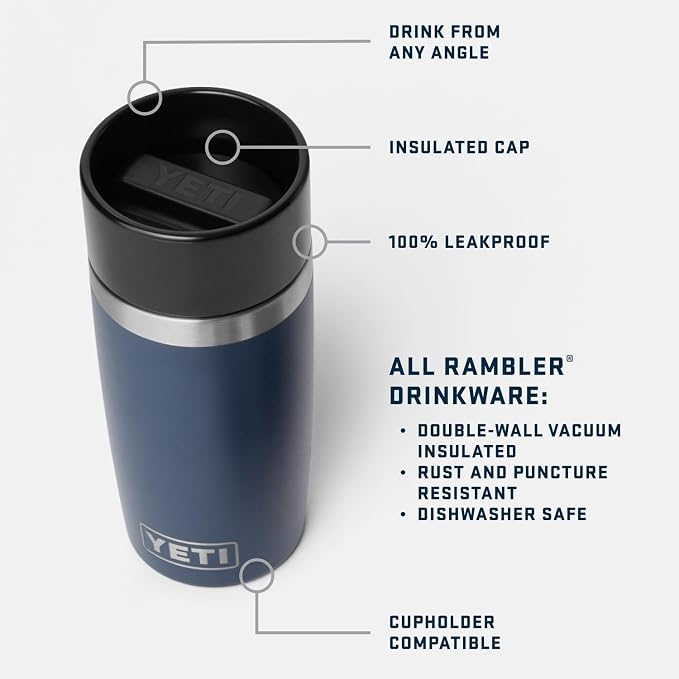 YETI Rambler 8 oz Travel Bottle, Stainless Steel, Vacuum Insulated with Leakproof Commuter Cap, Tropical Pink