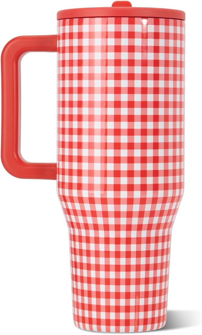 HydroJug Traveler 40oz, Insulated Tumbler with Handle & Straw, Summer Picnic