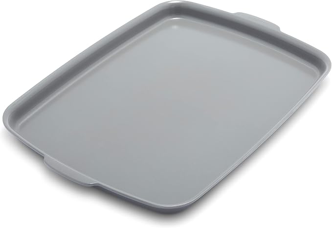 GreenPan Premiere Ovenware Healthy Ceramic Nonstick 18" x 13" Half Rectangular Baking Pan, PFAS-Free, Warp-Free Bakeware, Durable Quick Heating, Oven & Broiler Safe to 600F, Dishwasher Safe, Gray