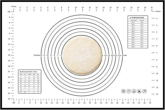 Dough Mat Silicone Baking Mats for Rolling Pastry,Kneading Sheet Sourdough Bread Baking Supplies Black 24x16" 0.45mmT
