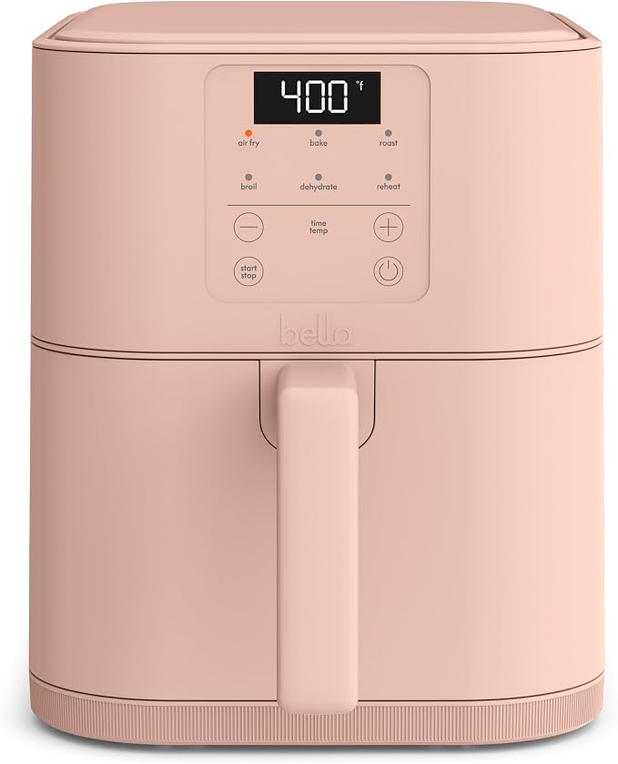 bella Fits-Anywhere™ 6qt Slim Air Fryer with Non-Toxic Coating, Blossom