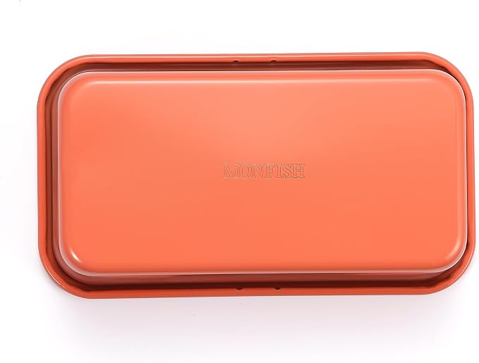 Monfish 1lb Bread Loaf Pan 2pcs, 9x5 carbon steel Non Stick