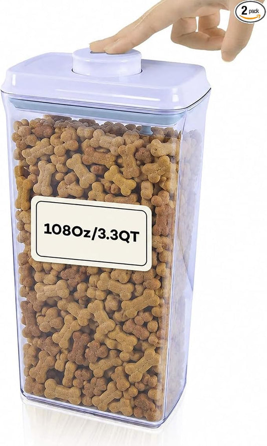 Bop Top Airtight Food Storage Containers | Pop-Top Lid | 13.5 Cups / 108 Oz | kitchen canister set, for flour, sugar, snacks, pasta, baking
