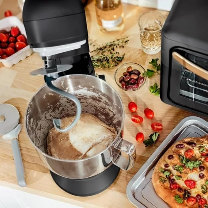 Wonderful Kitchen Stand Mixer 5.3 Qt Bowl, 12 Speeds Tilt-Head, Dough Hook Flat Beater Whisk for Baking Tasks Metal Build for Baking (Black)