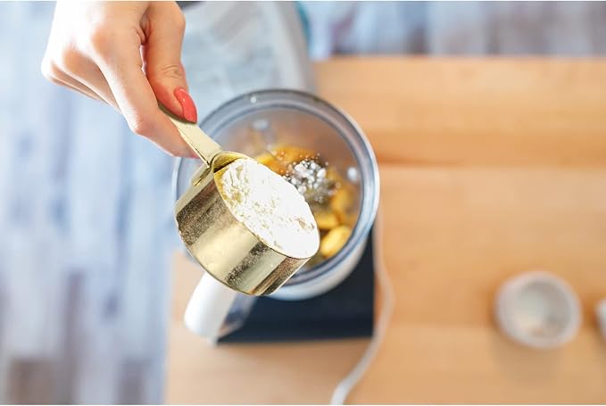 16 Pcs Stainless Steel Measuring Cups & Spoons Set, Gold | Heavy Duty Metal, 5 Cups, 6 Tbsp Tsp Spoons, 5 Mini Spoons, For Kitchen Cooking Baking