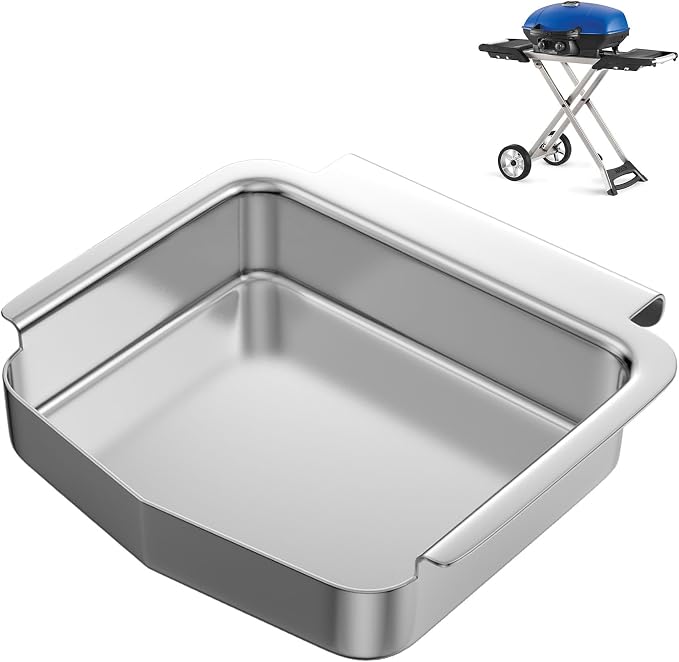 SafBbcue Grease Tray for Napoleon TravelQ 285 Series 62006 Accessories | Fits Napoleon TravelQ 285/TQ240/TQ285X/PRO285/PRO285X, Replaces 62006, Rust-proof, Easy Clean, Durable, Dishwasher Safe
