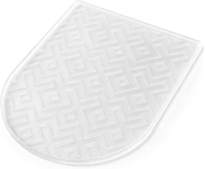 Silicone Coffee Mat,15.8"x 11.8"in Bar Mat for Countertop,Heat-Resistant,Non-Slip,Leak-Proof,Fit for Coffee Maker/Espresso Machine-Translucent