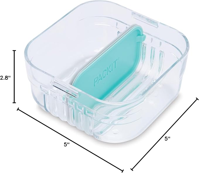 Packit, Bento Mod Snack Mint | Food Storage, Meal Prep, Leak-resistant 4.5 cup capacity, Shatterproof, Microwave safe (without lid), Dishwasher safe