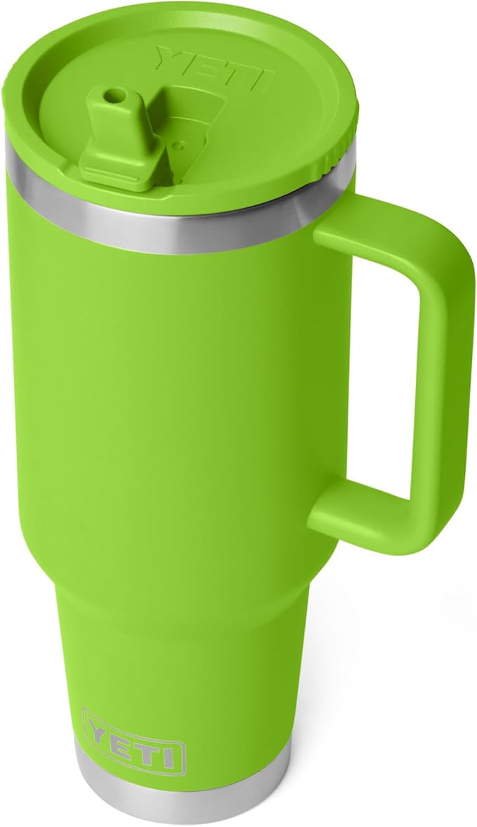 YETI Rambler 40 oz Travel Mug with Flip Straw Lid – Stainless Steel, Vacuum Insulated, Leakproof, Cup Holder Friendly, Venom