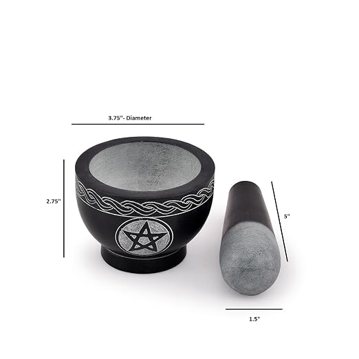 Mortar and Pestle Set Unique - Pestle and Mortar Bowl Solid Stone Grinder for Herbs Spice Guacamole Garlic Ginger Root