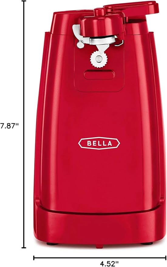 bella Electric Can Opener and Knife Sharpener, Red