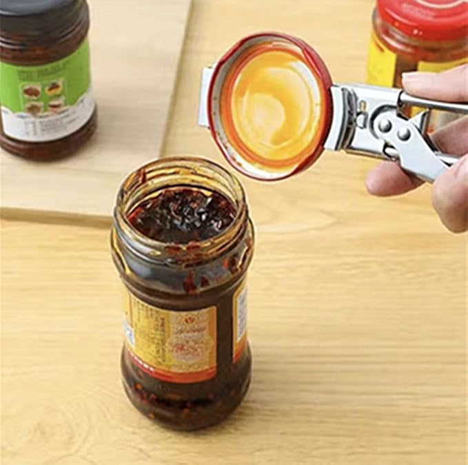 Jar Opener for Weak Hands,Adjustable Stainless Steel Can Opener, Jar Gripper Tight Lid Opener, Kitchen Gadgets, Easy Jar Opener for the Elderly and Children (1Pc)