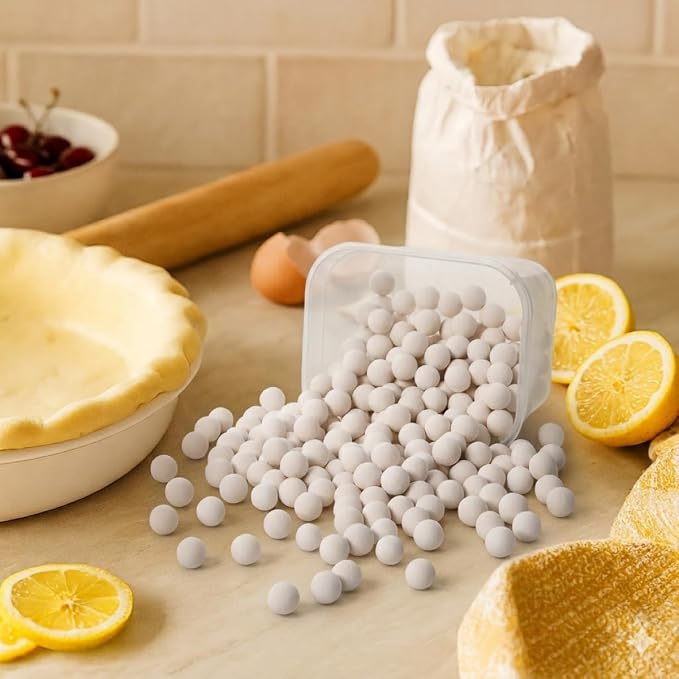 Mrs. Anderson's Baking Ceramic Pie Crust Weights, 1.5-Pounds, Natural Stoneware, For Blind Baking Pie Crusts And Tart Shells With Even Baking Results