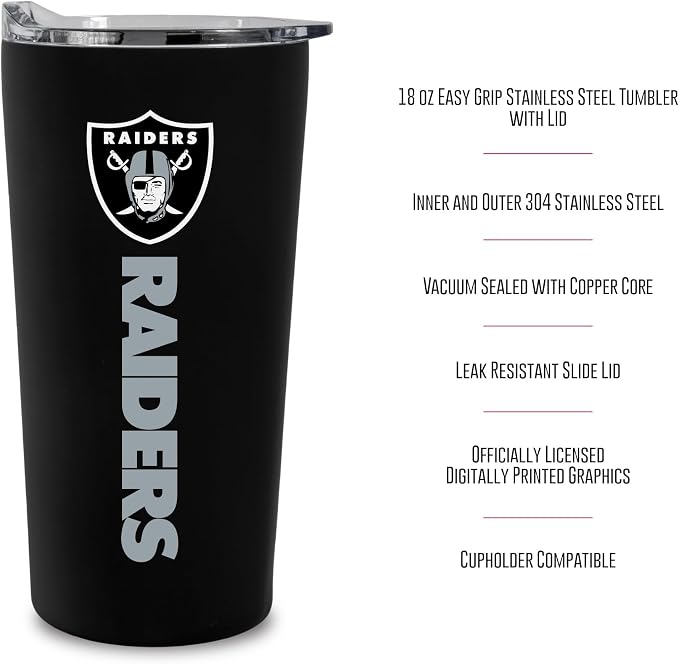 Rico Industries NFL Football Soft Touch, Easy Grip Tumbler