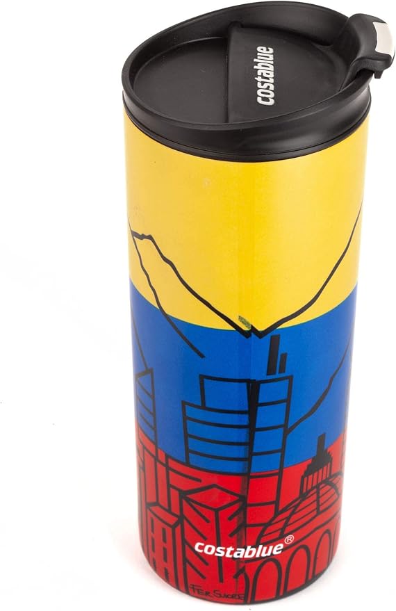 Venezuela Vacuum Insulated Stainless Steel Thermal Travel Mug, 16 oz, Easy Clean, Flip leak Proof Lid Venezuelan Flag