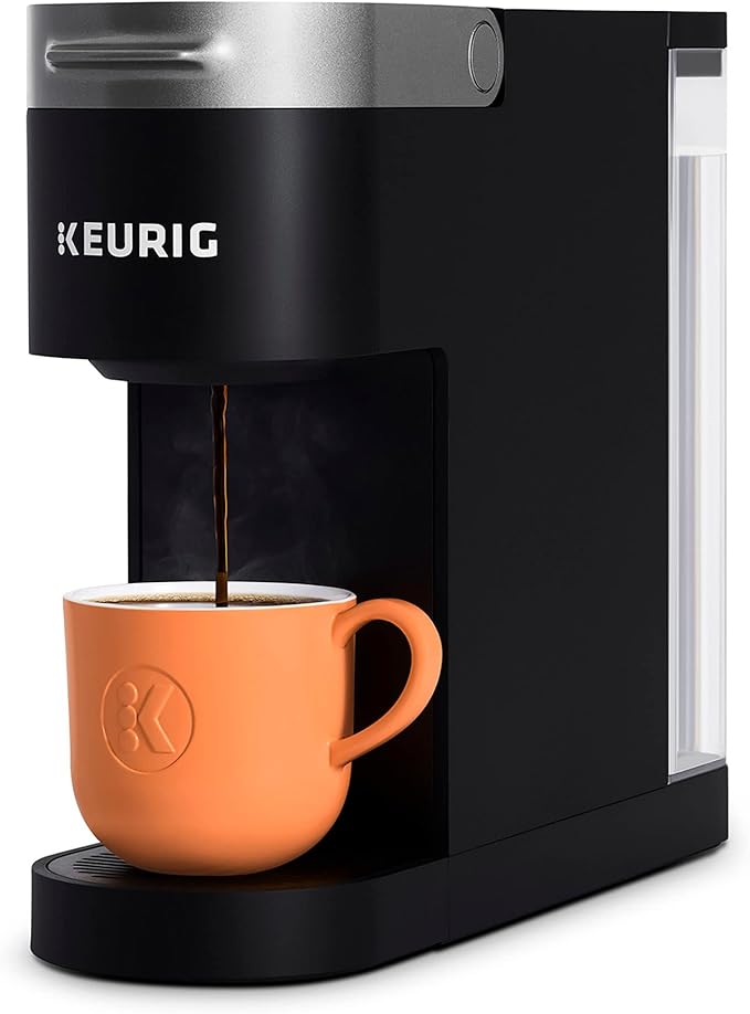 Keurig K-Slim Single Serve K-Cup Pod Coffee Maker, Multistream Technology, 3 Brew Sizes, Slim and Sleek Design, 46oz Removable Reservoir, Black | Multistream Technology, 3 Brew Sizes, Sleek Design, Removable Reservoir