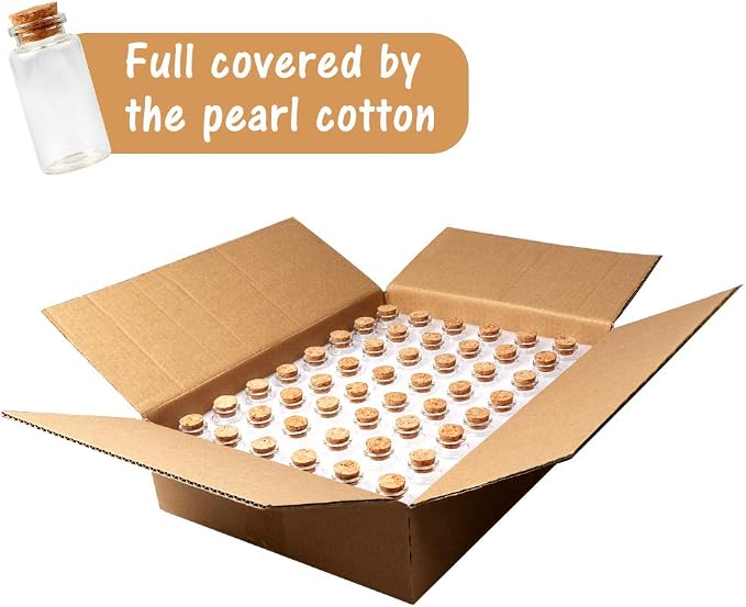 OurWarm 32PCS 40ml Small Glass Bottles with Cork Lids, Mini Jars Glass Vials with Wooden Corks Tags & Twines, Small Potion Message Bottles for Birthday Wedding Baby Shower DIY Crafts Gift Party Favors
