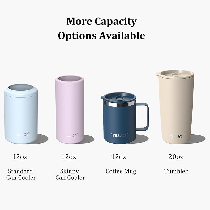 TILUCK 20 oz Insulated Coffee Tumbler with BPA-Free Lid | Travel Coffee Mug, Dishwasher Safe, Cup Holder Friendly, Double-Wall Vacuum Insulation for Hot & Cold Drinks, FishScales