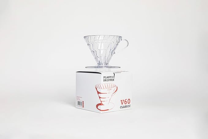 HARIO V60 Plastic Coffee Dripper, Size 02, Clear | Plastic