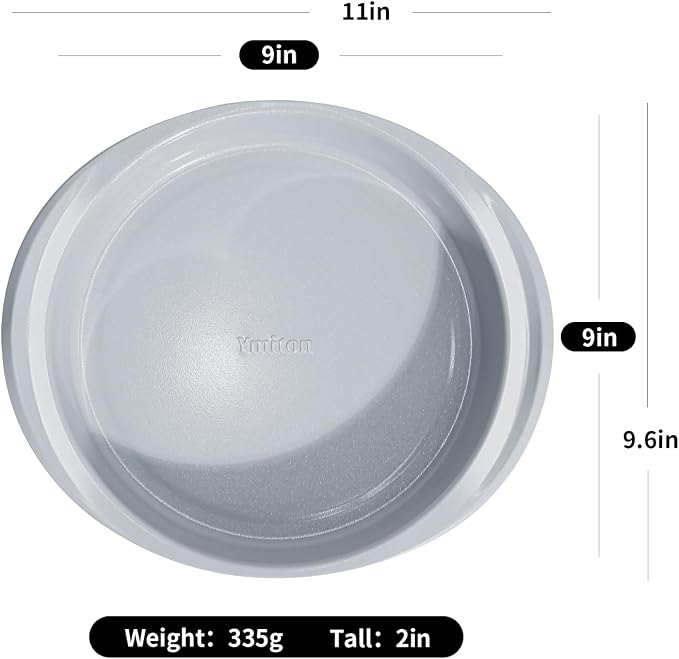 9 Inch Nonstick Round Cake Pan with Handle, Ceramic Coating PFOA PFAS PTFE Free, Aluminized Steel, Oven Safe 550°F, Dishwasher Safe, For Layer Cakes Cheesecakes and Brownies (Sunshine Cream)