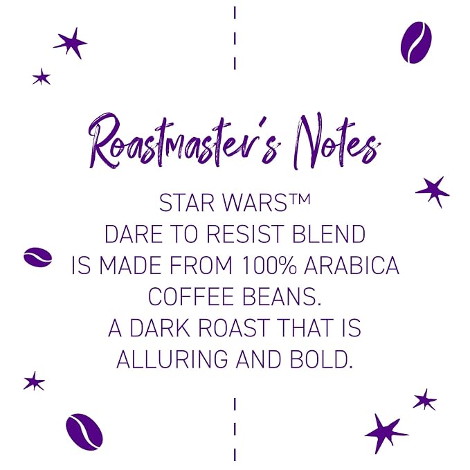 Joffrey's Coffee - STAR WARS™ Dare to Resist Blend, STAR WARS Licensed Coffee Collection, Artisan Dark Roast, Bold & Smooth Taste, Brew or French Press (Ground, 11oz)
