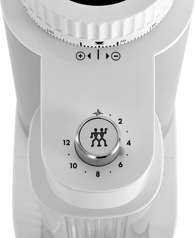 ZWILLING Enfinigy Burr Coffee Grinder Electric, 140 Coffee Grinding Options from Espresso to Drip Coffee, Silver