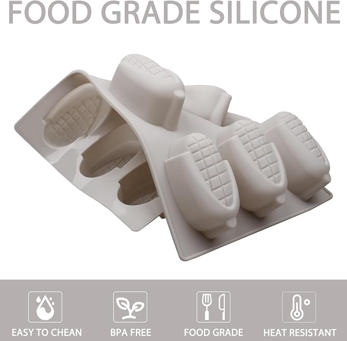 Silicone Corn Shaped Mold for Baking, 9-Cavity | Easy to Clean, 11.54 x 6.89 in Size, Mini Cornbread Muffin, Flexible & Non-Stick, Reusable Silicone