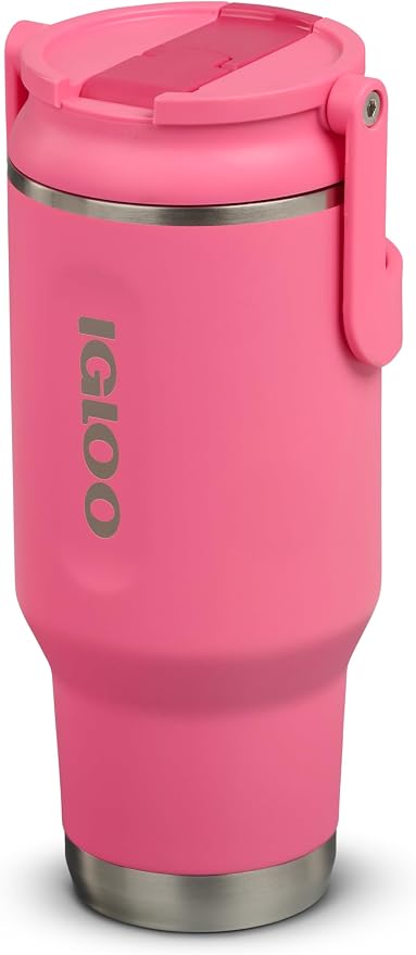 Igloo 32 oz Sport Sipper Tumbler | Stainless Steel Drinkware | Thrift Pink